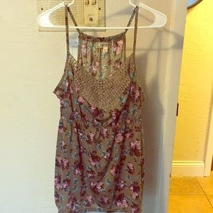 Floral empire waist tank